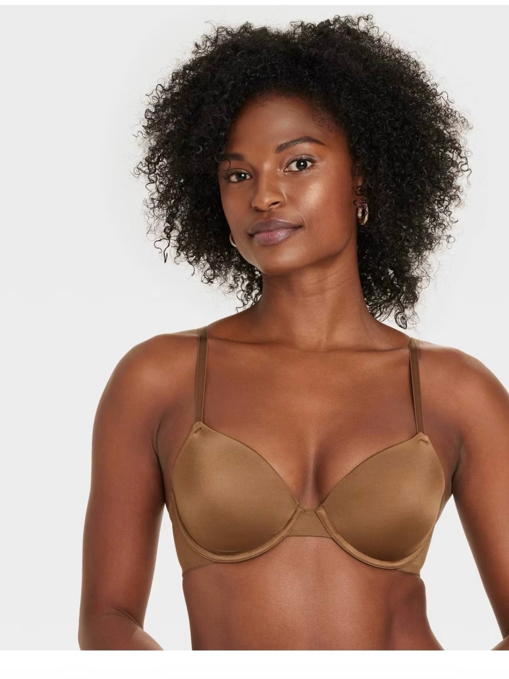Auden Smooth Sunbank Brown T-Shirt Bra Size 38DD